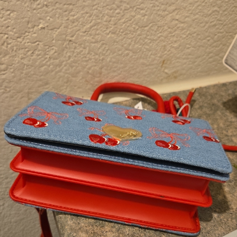 Betsey Johnson Blue and Red Mini Bag Nwt - Picture 3 of 4